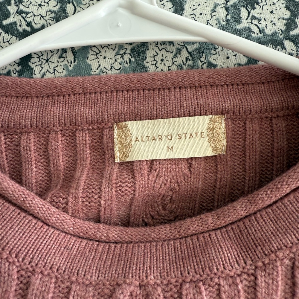 Altar'd State Women's Pink Sweater